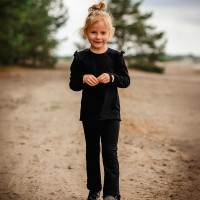 Eevi - Otroške hlače na zvon Črne