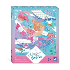 Janod - Kreativni set Barvanje po številkah z vodenimi barvami Čarobni podvodni svet