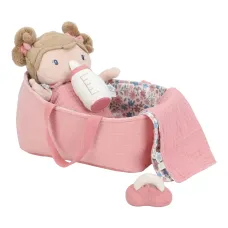Little Dutch - Mehka punčka Rosa v posteljici